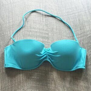 Victoria's Secret Blue Bandeau Swim Top.